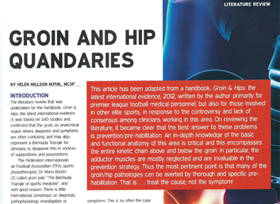 Groin and Hip Quandaries for Sports Journal Sportex 2013