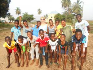 Right to Dream with the young girl soccer players